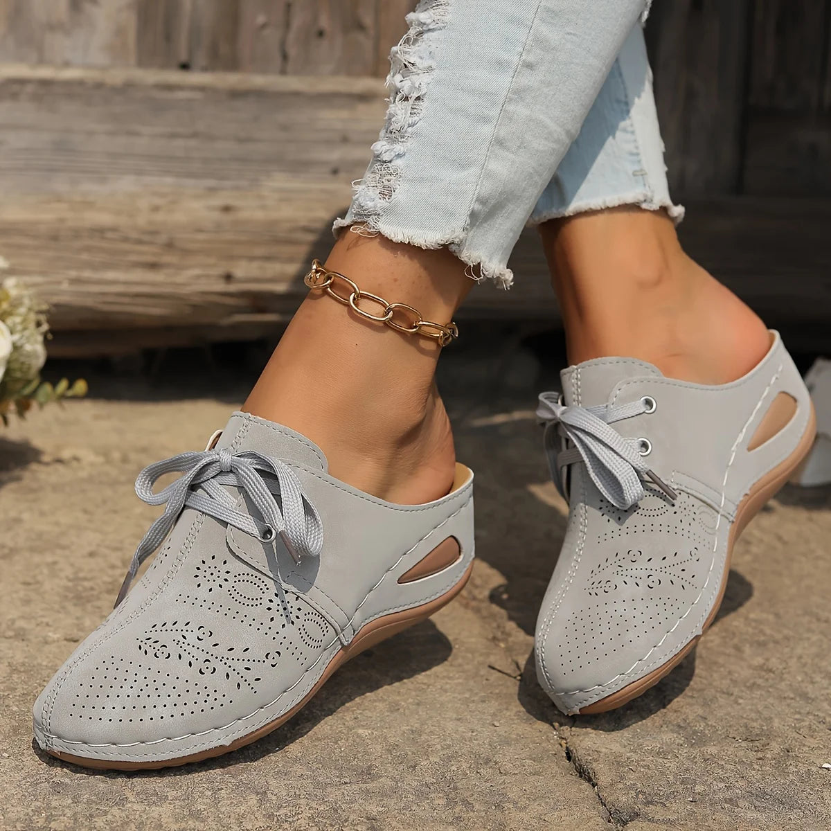 Stylish Womens Solid Color Wedge Heeled Sandals - Comfortable Slip-On Platform Shoes with Faux Leather Upper and Rubber Sole - Merit Sell