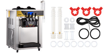 SucceBuy 22-30 L/H Soft Ice Cream Machines Commercial Tricolor Desktop Sweet Cone Freezing Equipment Vending Machine - Merit Sell