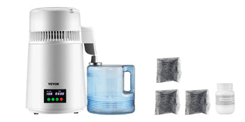 SucceBuy 4L Water Distiller Purifier Filter 1 L/H Distilling Speed Dispenser Drinking Bottle Softener Touch Screen Home Use - Merit Sell