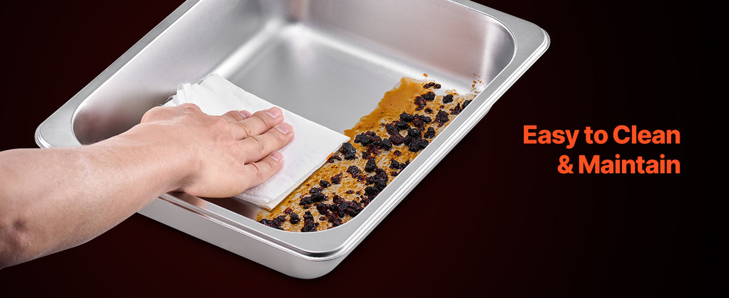 SucceBuy 8 Qt 4 Pack Chafing Dish Buffet Set Stainless Steel Chafer with 2 Full Size and 4 Half Size Pans Catering Warmer Server - Merit Sell