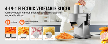 SucceBuy Electric Vegetable Slicer 4 in 1 Multifunctional Food Cutter 200W Vegetable Chopper Slicing Shredding Dicing Slitting - Merit Sell