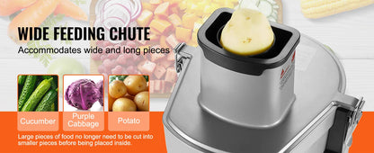 SucceBuy Electric Vegetable Slicer 4 in 1 Multifunctional Food Cutter 200W Vegetable Chopper Slicing Shredding Dicing Slitting - Merit Sell