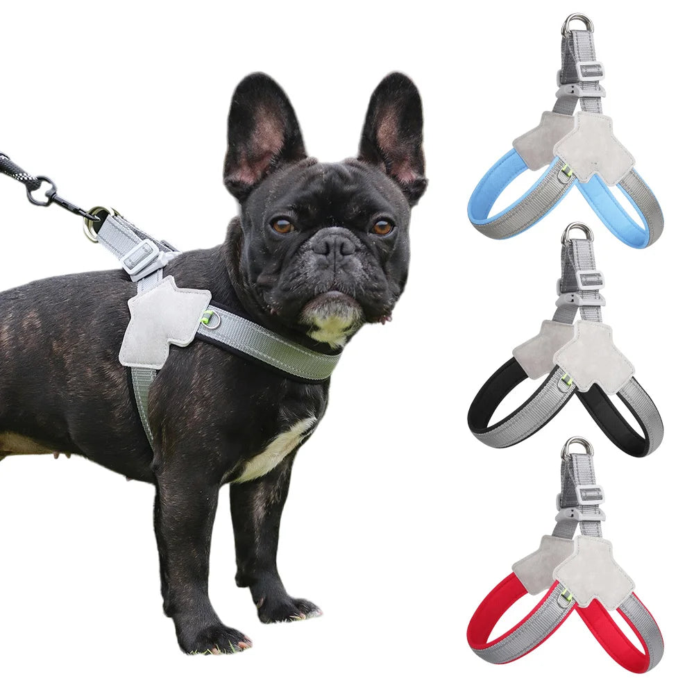 Summer Dog Harness Hiking Puppy Breathable Reflective Chest Strp for Small Medium Dogs Cats Chihuahua French Bulldog Supplies - Merit Sell