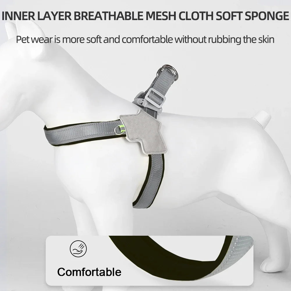 Summer Dog Harness Hiking Puppy Breathable Reflective Chest Strp for Small Medium Dogs Cats Chihuahua French Bulldog Supplies - Merit Sell
