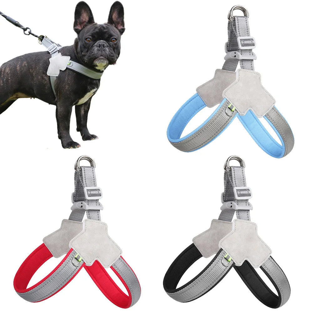 Summer Dog Harness Hiking Puppy Breathable Reflective Chest Strp for Small Medium Dogs Cats Chihuahua French Bulldog Supplies - Merit Sell