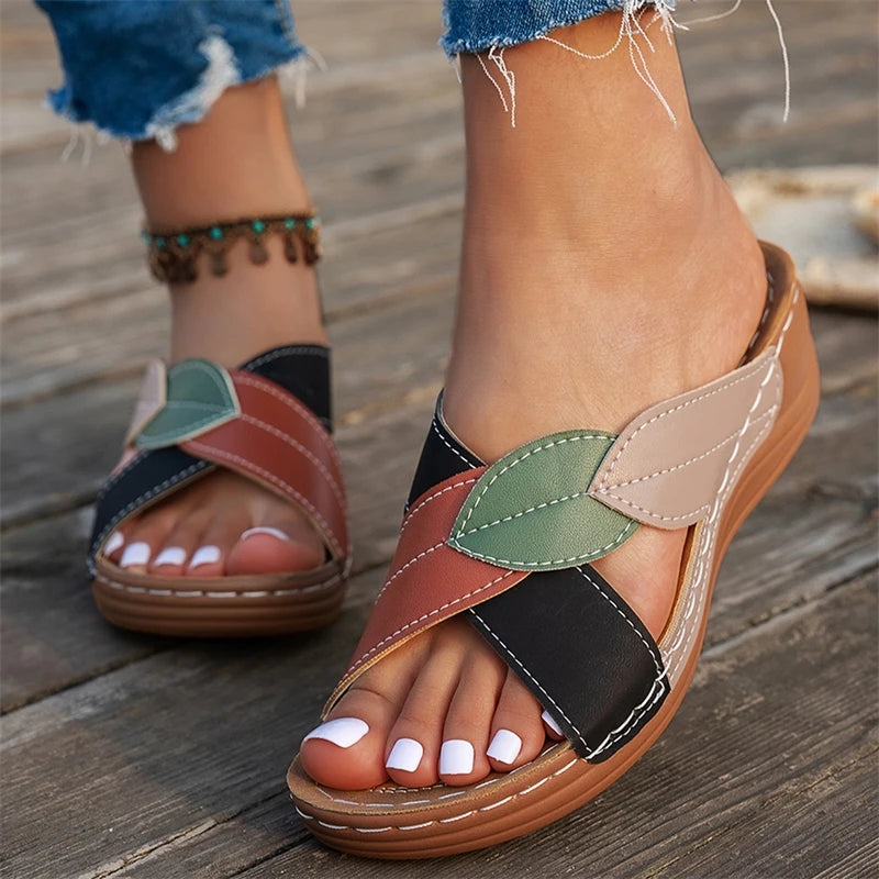 Summer Sandals Women Shoes Wedge Ladies Shoes Huaraches Women's Sandals Slide Casual Retro Zapatos De Mujer Female Footwear - Merit Sell