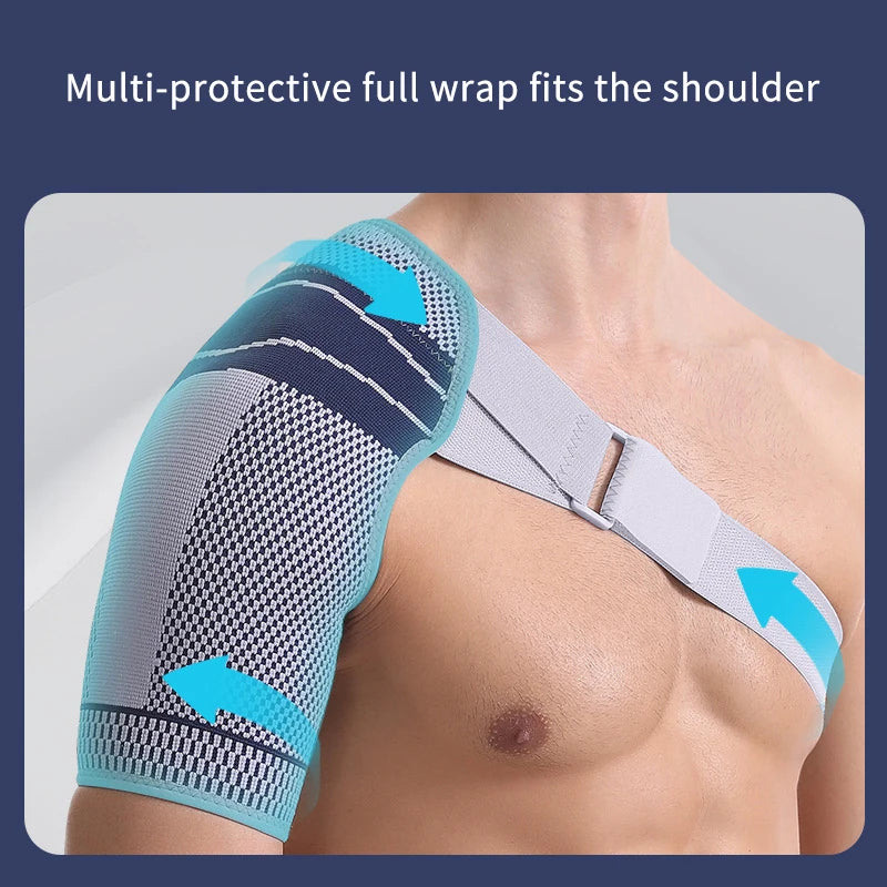 Support Brace For Torn Rotator Cuff Adjustable Shoulder Support Pad Belt Band Strap Wrap Compression Sleeves Back Brace Guard - Merit Sell