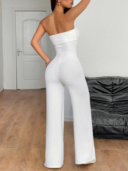 Sweetheart Neck Wide Leg Tube Jumpsuit - Merit Sell