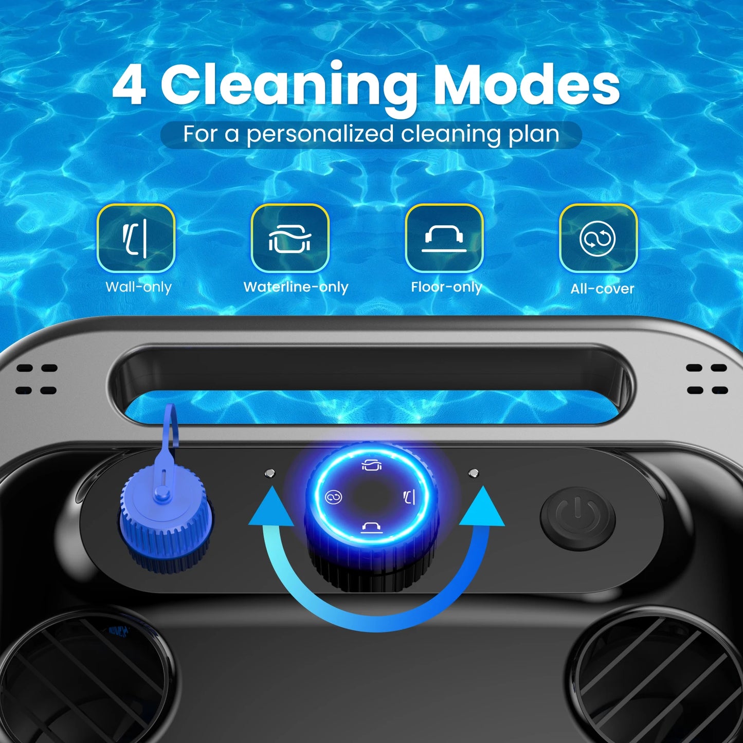 TASVAC Automatic Cordless Robotic Pool Cleaner,240 Mins Runtime,Self-Parking,for Flat Above/In-Ground Pool to 80 Feet/2000 Sq.Ft - Merit Sell