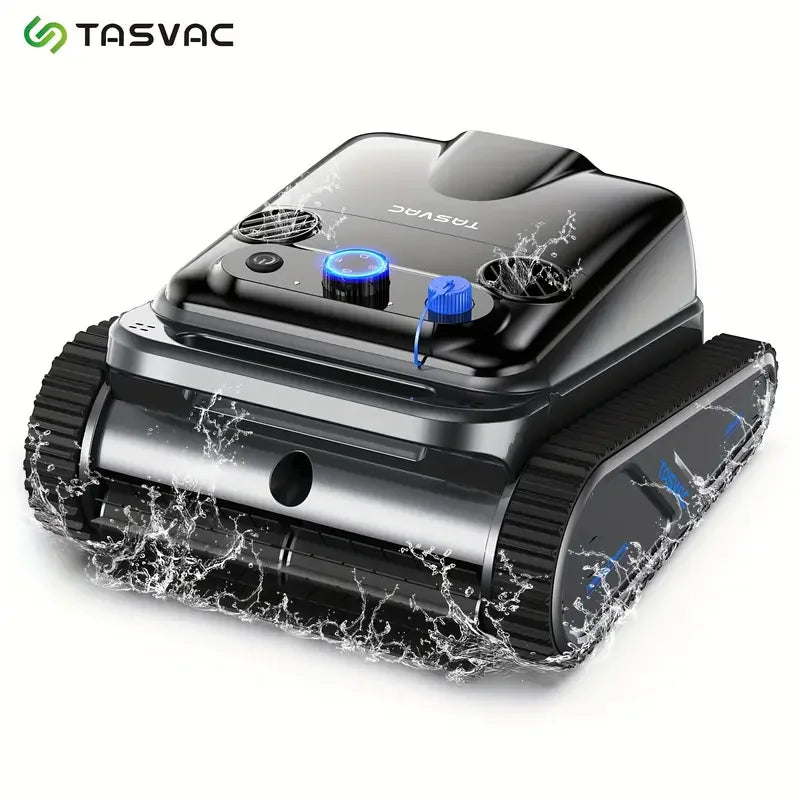 TASVAC Automatic Cordless Robotic Pool Cleaner,240 Mins Runtime,Self-Parking,for Flat Above/In-Ground Pool to 80 Feet/2000 Sq.Ft - Merit Sell