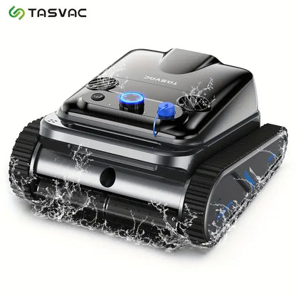 TASVAC Automatic Cordless Robotic Pool Cleaner,240 Mins Runtime,Self-Parking,for Flat Above/In-Ground Pool to 80 Feet/2000 Sq.Ft - Merit Sell