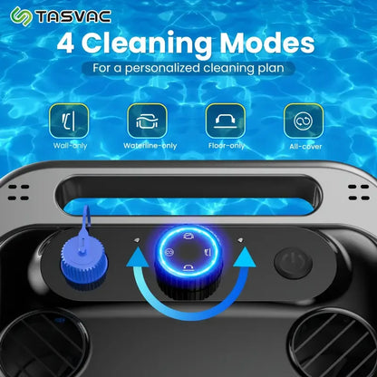 TASVAC Automatic Cordless Robotic Pool Cleaner,240 Mins Runtime,Self-Parking,for Flat Above/In-Ground Pool to 80 Feet/2000 Sq.Ft - Merit Sell