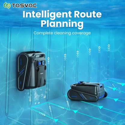 TASVAC Automatic Cordless Robotic Pool Cleaner,240 Mins Runtime,Self-Parking,for Flat Above/In-Ground Pool to 80 Feet/2000 Sq.Ft - Merit Sell