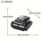 TASVAC Automatic Cordless Robotic Pool Cleaner,240 Mins Runtime,Self-Parking,for Flat Above/In-Ground Pool to 80 Feet/2000 Sq.Ft - Merit Sell