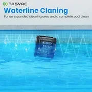 TASVAC Automatic Cordless Robotic Pool Cleaner,240 Mins Runtime,Self-Parking,for Flat Above/In-Ground Pool to 80 Feet/2000 Sq.Ft - Merit Sell