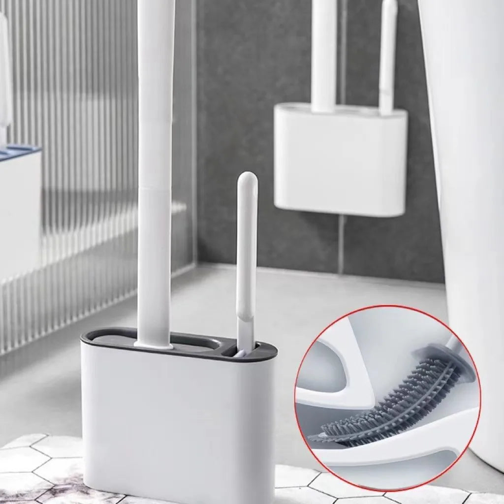 Toilet Brush with No Dead Corners, a Brush Tool for Household Toilet Washing, Wall Mounted Toilet Cleaning Set - Merit Sell