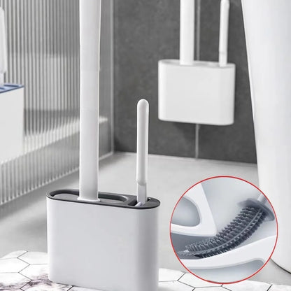 Toilet Brush with No Dead Corners, a Brush Tool for Household Toilet Washing, Wall Mounted Toilet Cleaning Set - Merit Sell