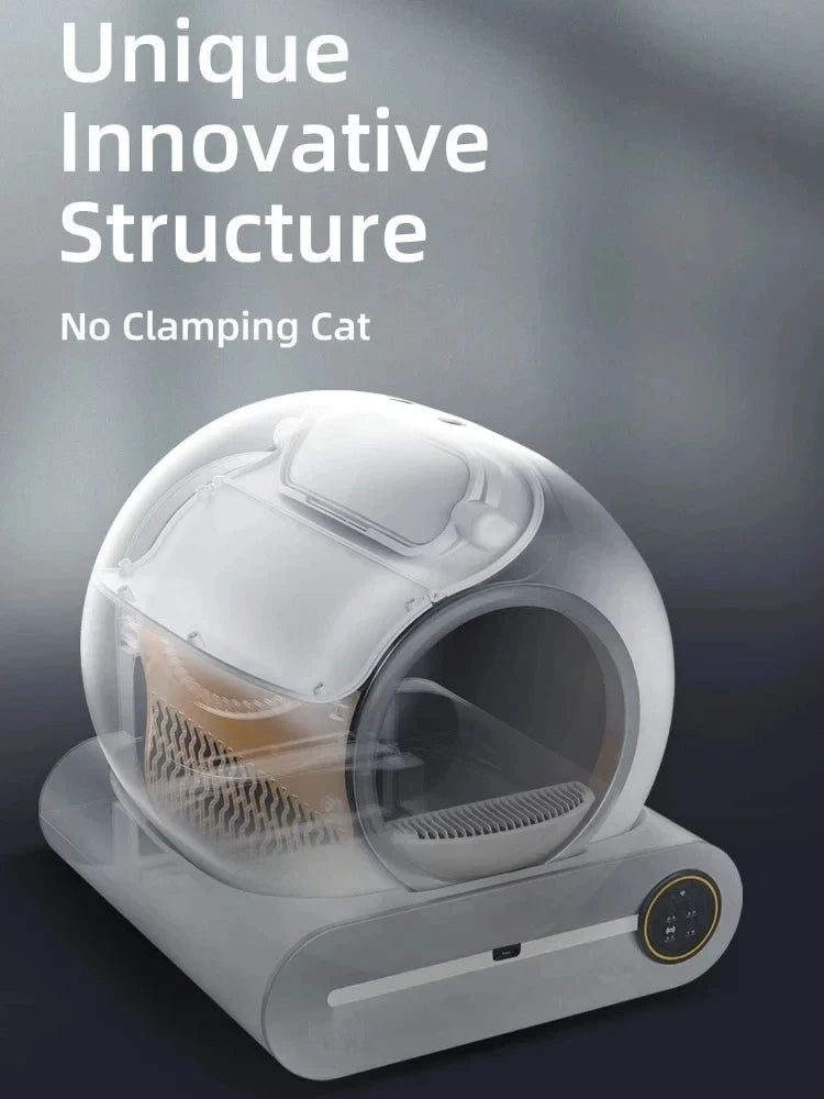 Tonepie 65L Automatic Smart Cat Litter Box Self Cleaning Fully Enclosed Cat Litter Box Pet Toilet Litter Tray English versions - Merit Sell