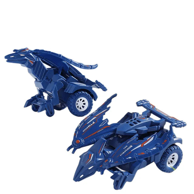 Transforming Toys Deformation Toy Inertial Sliding Dino Car Dinosaur Transform Car Toy Automatic Transformer Toy for KidsToddler - Merit Sell