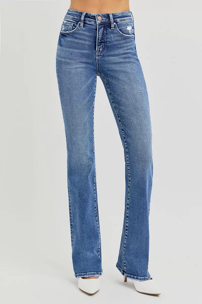Trendsi Straight Leg Jeans with Tummy Support - Merit Sell