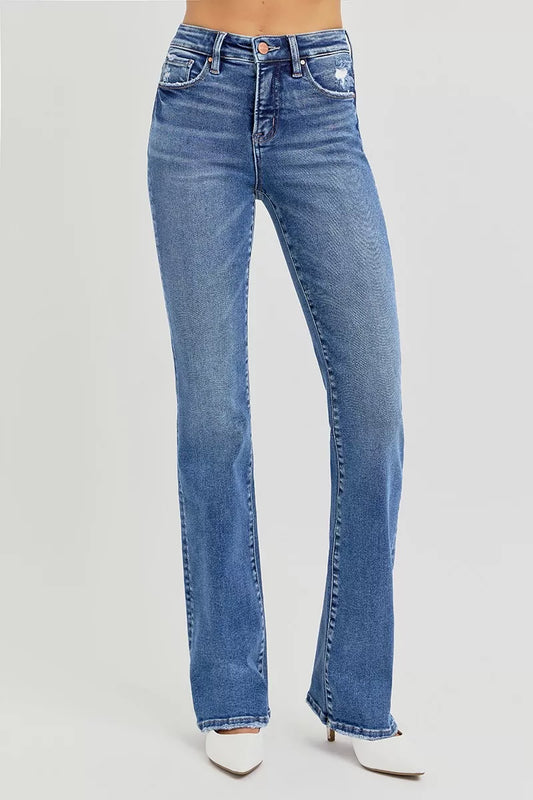 Trendsi Straight Leg Jeans with Tummy Support - Merit Sell