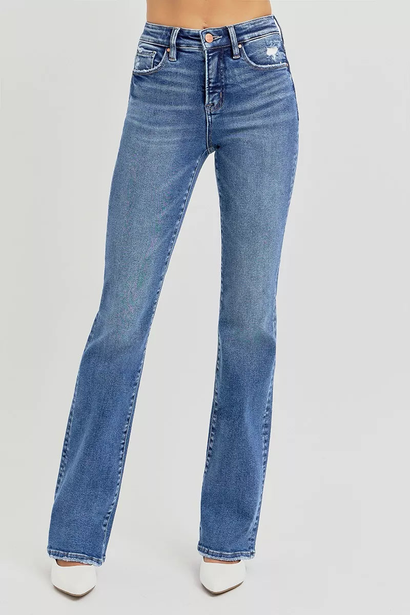Trendsi Straight Leg Jeans with Tummy Support - Merit Sell