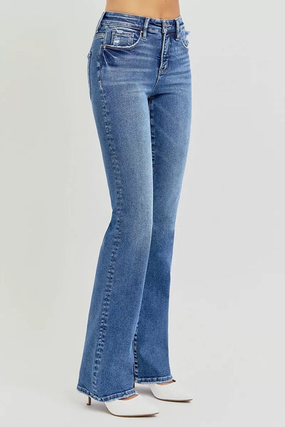 Trendsi Straight Leg Jeans with Tummy Support - Merit Sell