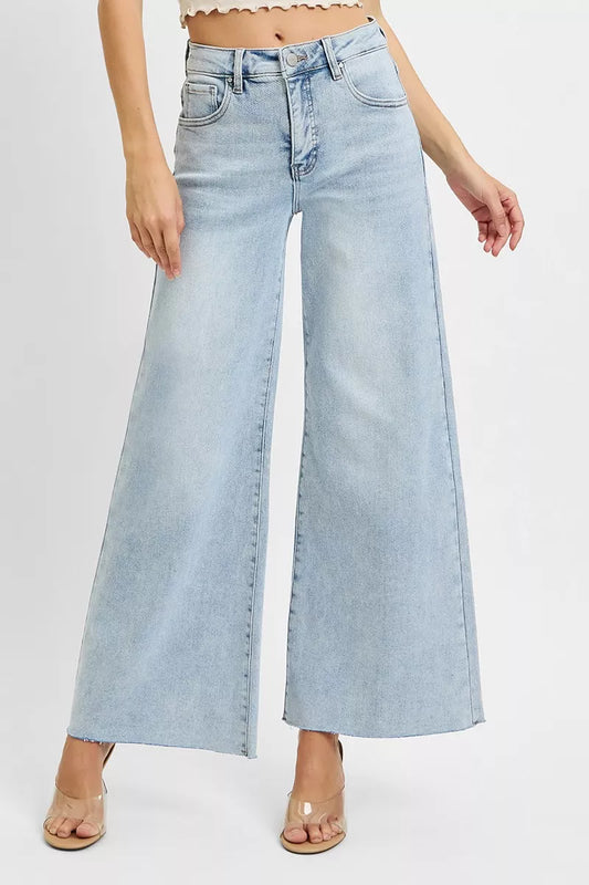 Trendsi Trendy Plus Size Denim Pants Wide Leg Jeans - Merit Sell