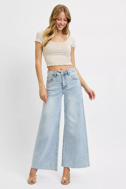 Trendsi Trendy Plus Size Denim Pants Wide Leg Jeans - Merit Sell