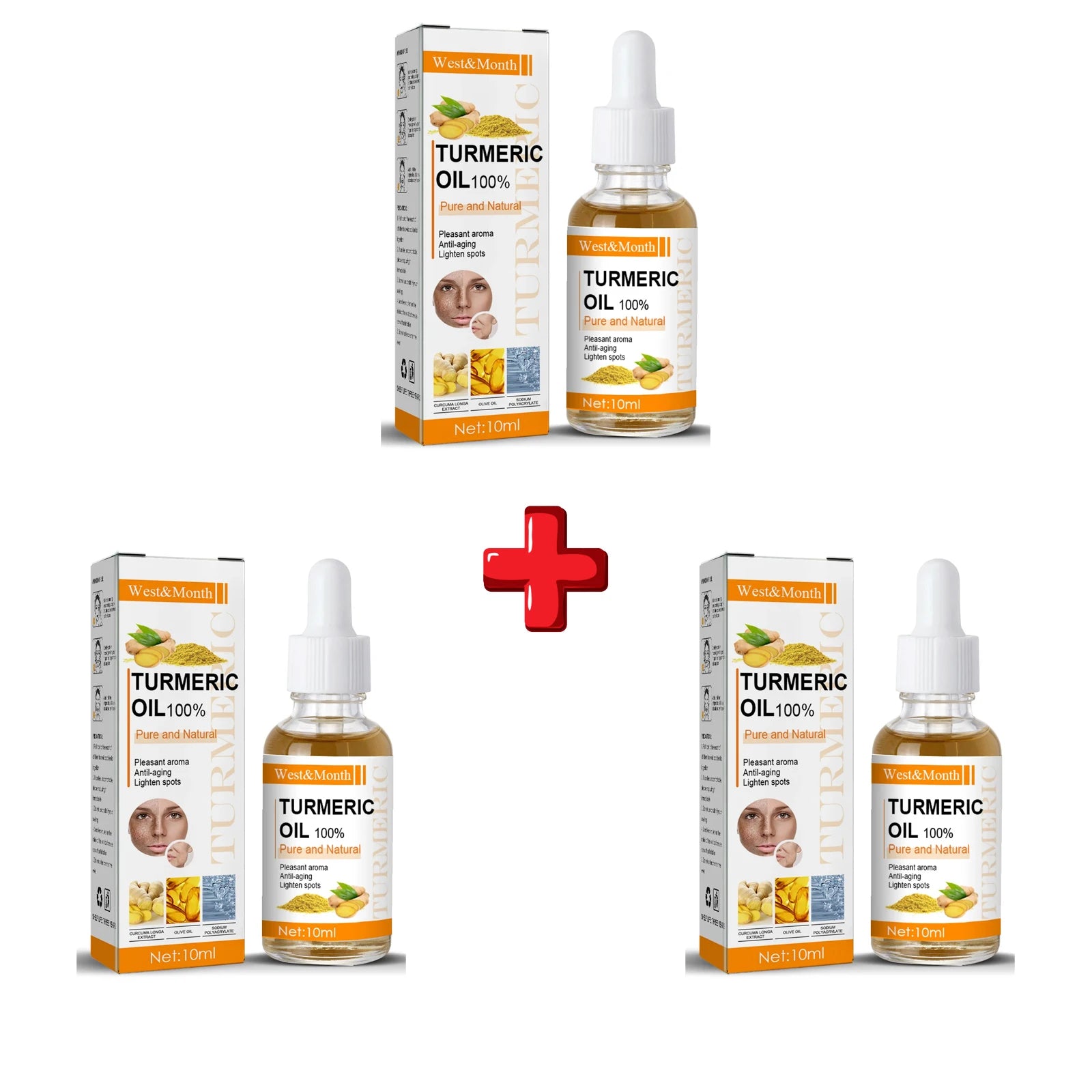 Turmeric Essence Oil Firming Tightening Fade Fine Lines Brighten Skin Tone Remove Melanin Deeply Moisturizing Facial Serum Oil - Merit Sell