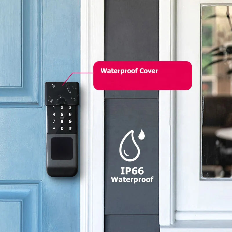 Tuya Wifi Waterproof Smart Door Lock Outdoor Garden Fingerprint Lock Card Code Key Remote Unlock Keyless Access Electronic Lock - Merit Sell