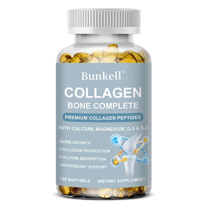 Type 1 & 3 Collagen Bone Complete Formula with Vitamins and Minerals to Support Bone Growth, Skin Health, 120 Capsules - Merit Sell