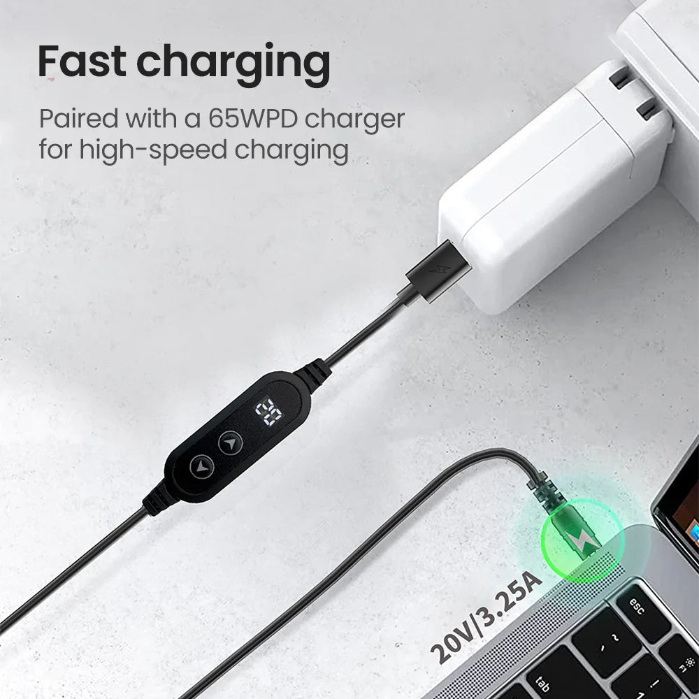 Type C To DC Power Boost Cable 5V/9V/12V/15V/20V Boost Line 8 Adapters USB C To DC Jack Connector Fast Charging For Wifi Router - Merit Sell