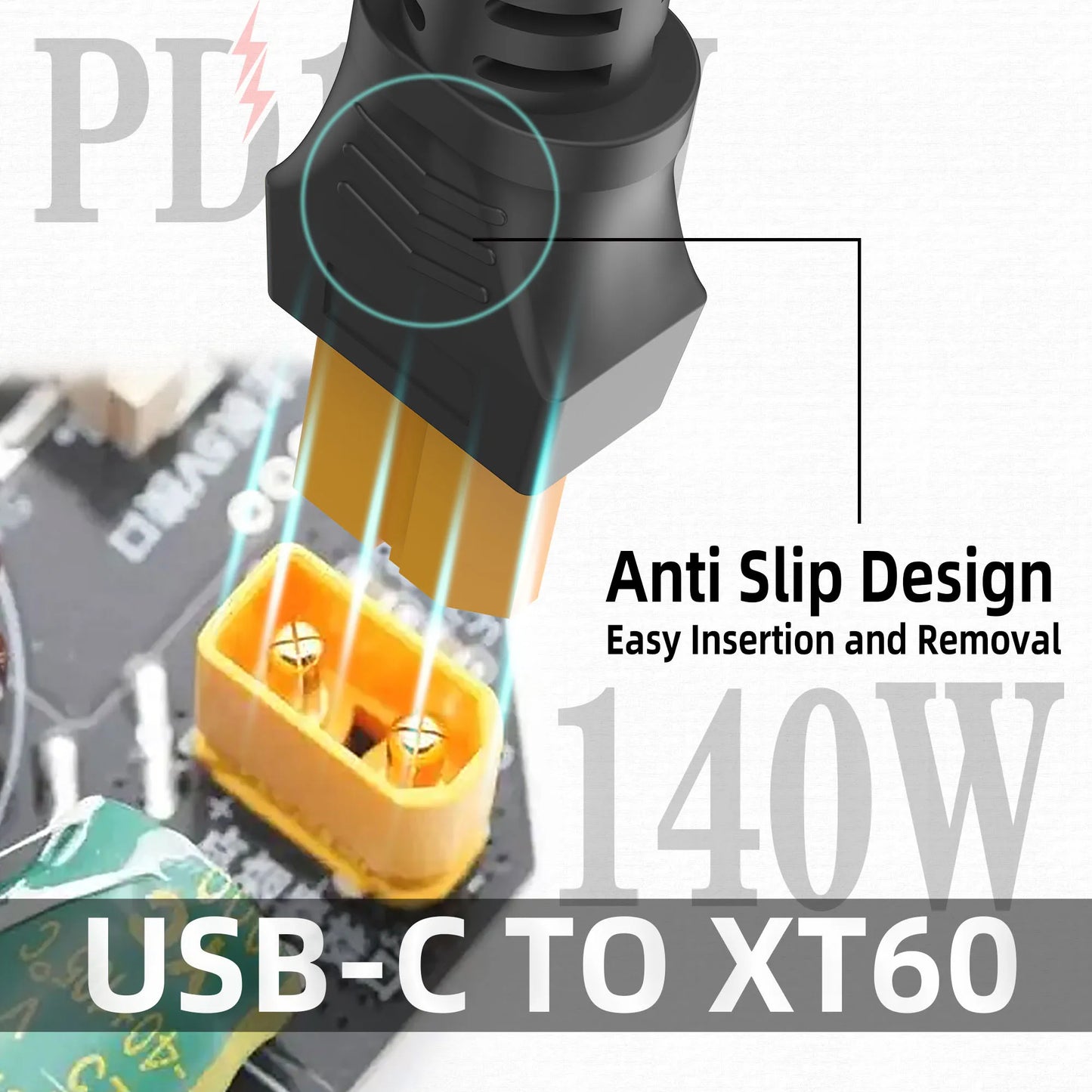 Type C to XT60 adapter cable, USB C to XT60 charging cable, USB C male to XT60 female cable, PD 140W charging cable - Merit Sell