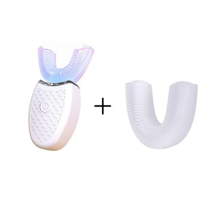 U Shape Degrees Intelligent Electric Toothbrush Sonic Automatic Tooth Brush 360 Degree Cleaning USB Charge Waterproof Toothbrush - Merit Sell
