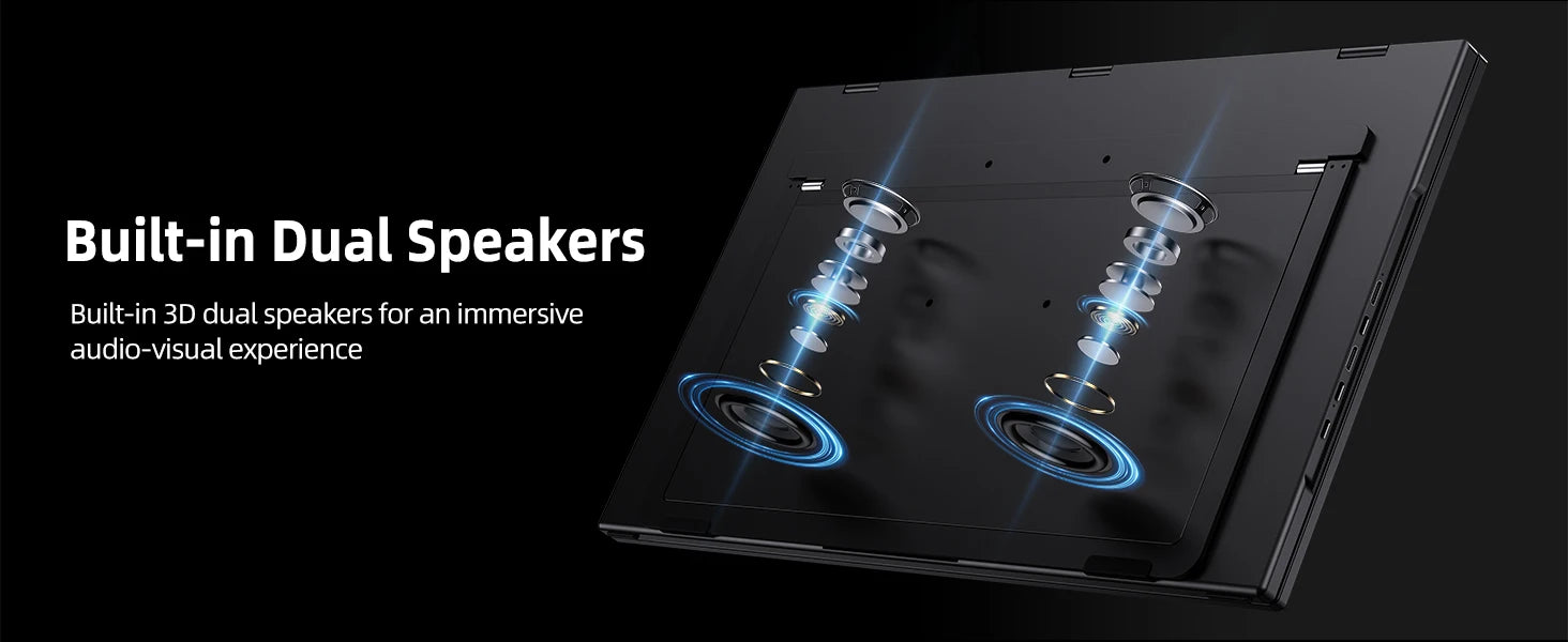 UPERFECT 18.5”100HZ Delta Portable Dual TouchScreen Monitor FHD HDR 360°Rotation Folding Triple Screen Laptop Display Extender - Merit Sell