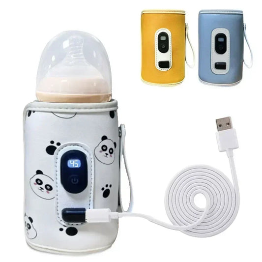 USB Baby Milk Bottle Thermal Bag Digital Display Universal Nursing Bottle Heater Portable Baby Milk Heat Keeper for Traveling - Merit Sell