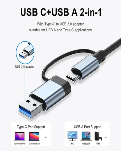 USB C HUB Type C Splitter Thunderbolt 3 Docking Station Laptop Adapter With For Macbook Air M1 iPad Pro - Merit Sell