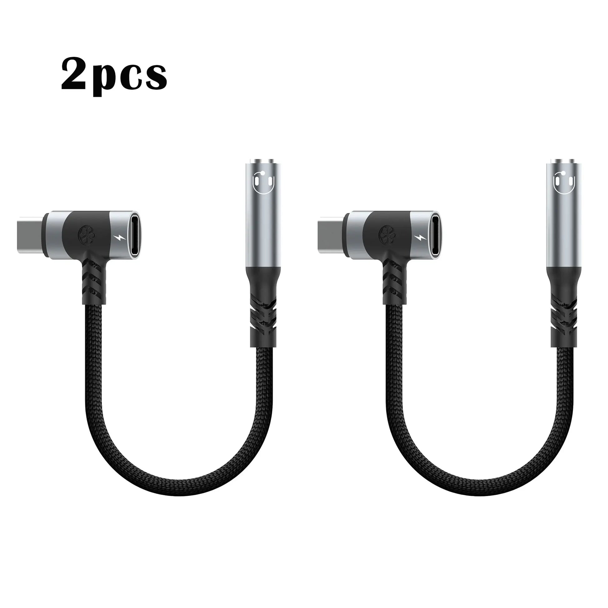 USB C to 3.5mm earphones and charger adapter 2-in-1 C-type to Aux microphone jack, with PD 100W fast charging encryption dongle. - Merit Sell