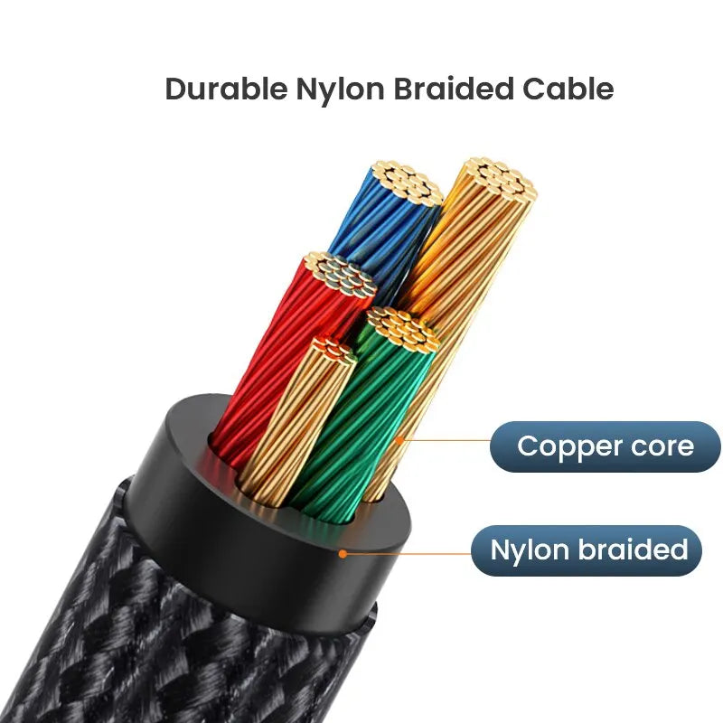 USB Sound Card Adapter with 3.5mm Headphone and Microphone Jack Braided Cable External USB Audio Adapter for Windows Mac Laptop - Merit Sell