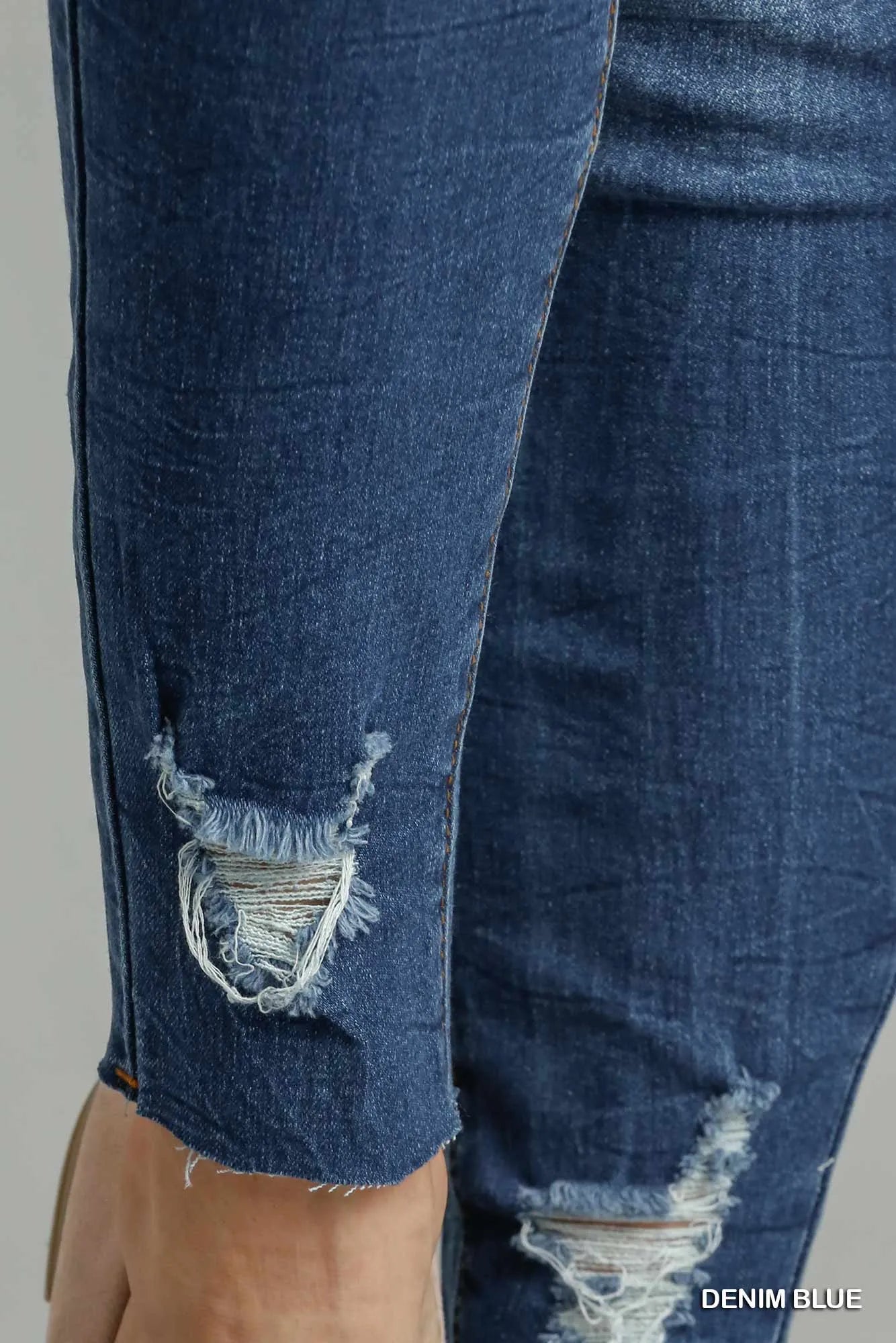 Umgee Distressed Skinny Jeans with Pockets - Merit Sell