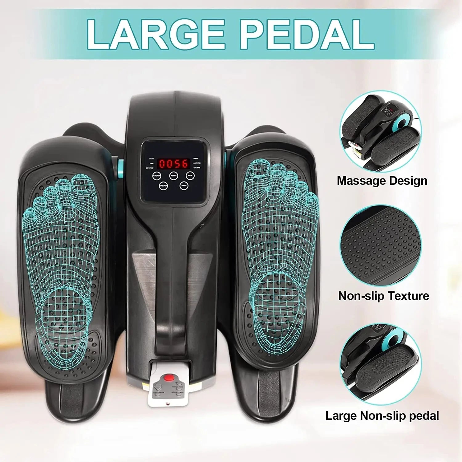 Under Desk Elliptical, Electric Seated Pedal Exerciser, Leg Exerciser with Display Monitor, Remote Control Adjustable Speeds, E - Merit Sell
