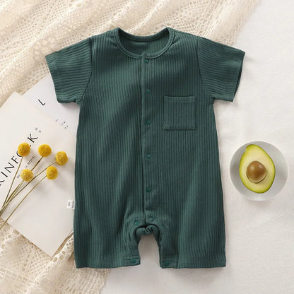 Unisex One-pieces 0 To 24 Months Clothes New born Short Sleeve Romper for Twins Boys Girls Cotton Summer Toddler Bodysuits 2023 - Merit Sell