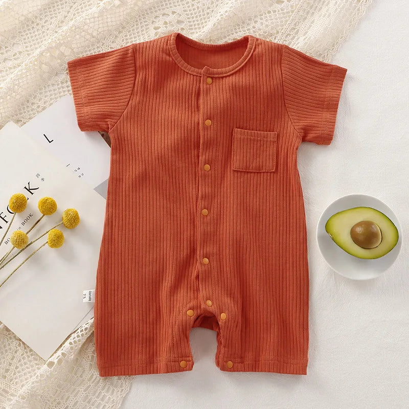 Unisex One-pieces 0 To 24 Months Clothes New born Short Sleeve Romper for Twins Boys Girls Cotton Summer Toddler Bodysuits 2023 - Merit Sell