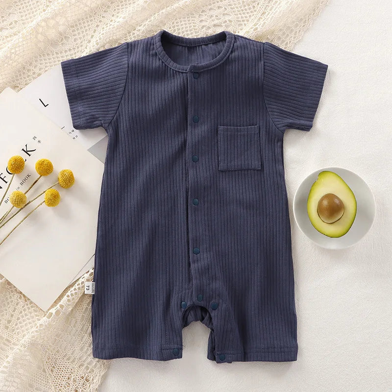 Unisex One-pieces 0 To 24 Months Clothes New born Short Sleeve Romper for Twins Boys Girls Cotton Summer Toddler Bodysuits 2023 - Merit Sell