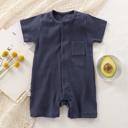 Unisex One-pieces 0 To 24 Months Clothes New born Short Sleeve Romper for Twins Boys Girls Cotton Summer Toddler Bodysuits 2023 - Merit Sell