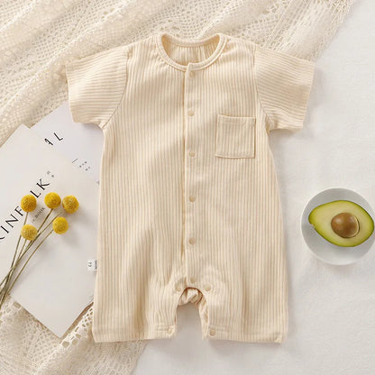 Unisex One-pieces 0 To 24 Months Clothes New born Short Sleeve Romper for Twins Boys Girls Cotton Summer Toddler Bodysuits 2023 - Merit Sell