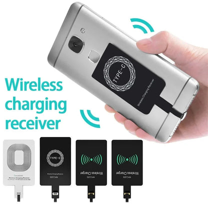 Universal Android Qi Wireless Charging Receiver Type C Wireless Charger Receiving Patch For Micro USB Smartphone For Iphone 6 7 - Merit Sell