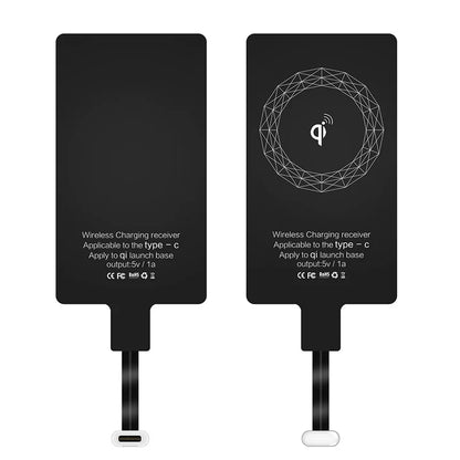 Universal Android Qi Wireless Charging Receiver Type C Wireless Charger Receiving Patch For Micro USB Smartphone For Iphone 6 7 - Merit Sell