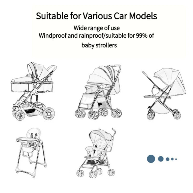 Universal Stroller Rain Cover Baby Car Portable Universal Waterproof Rain Cover Weather Stroller for Baby Stroller Accessories - Merit Sell
